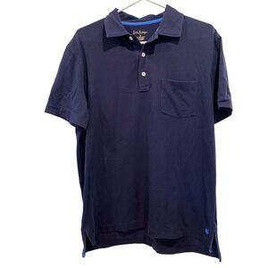 Lilly Pulitzer Men's Polo‎ Shirt Size Small Short Sleeve Pima Cotton Navy Blue
